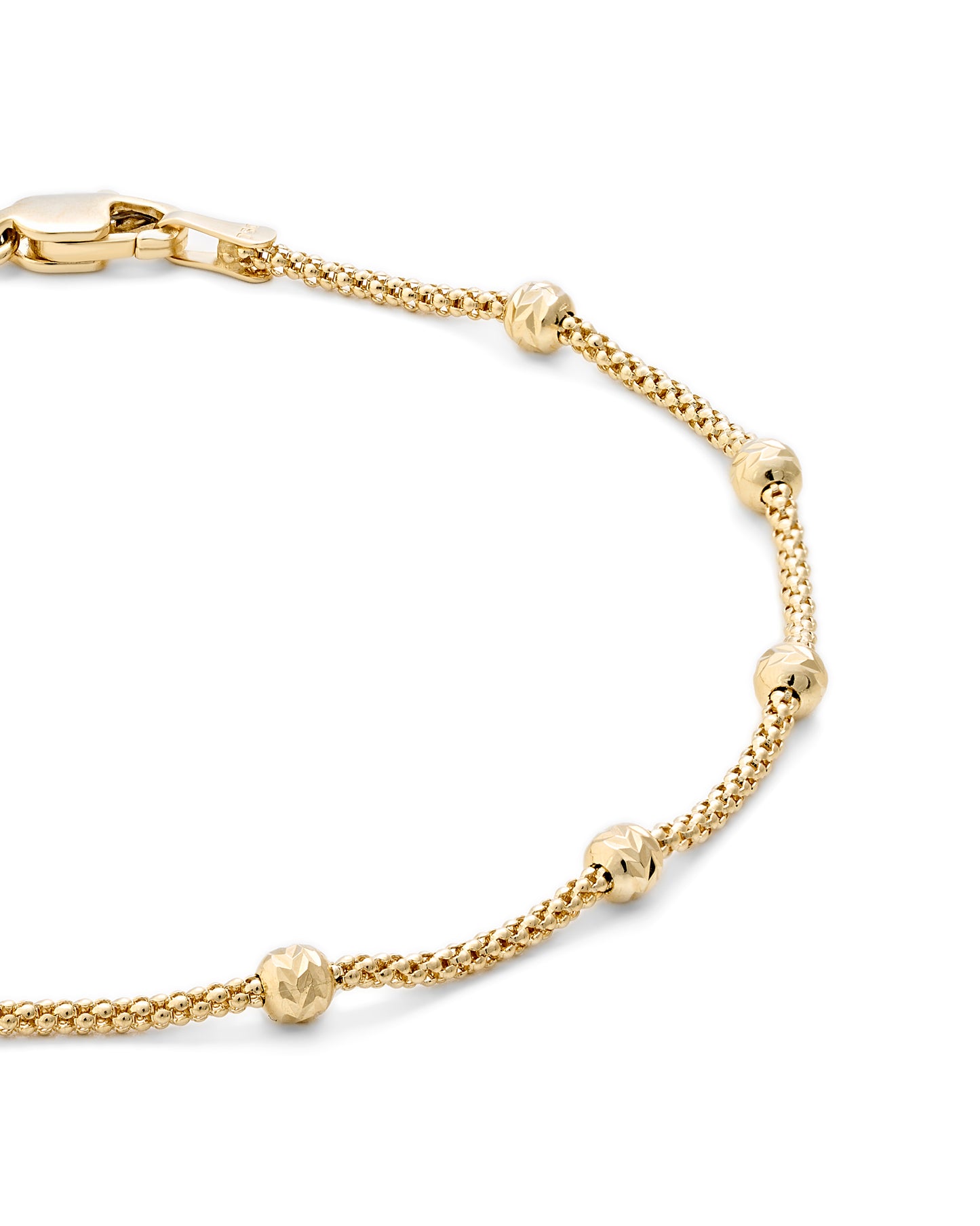 Delicate Beaded Gold Bracelet
