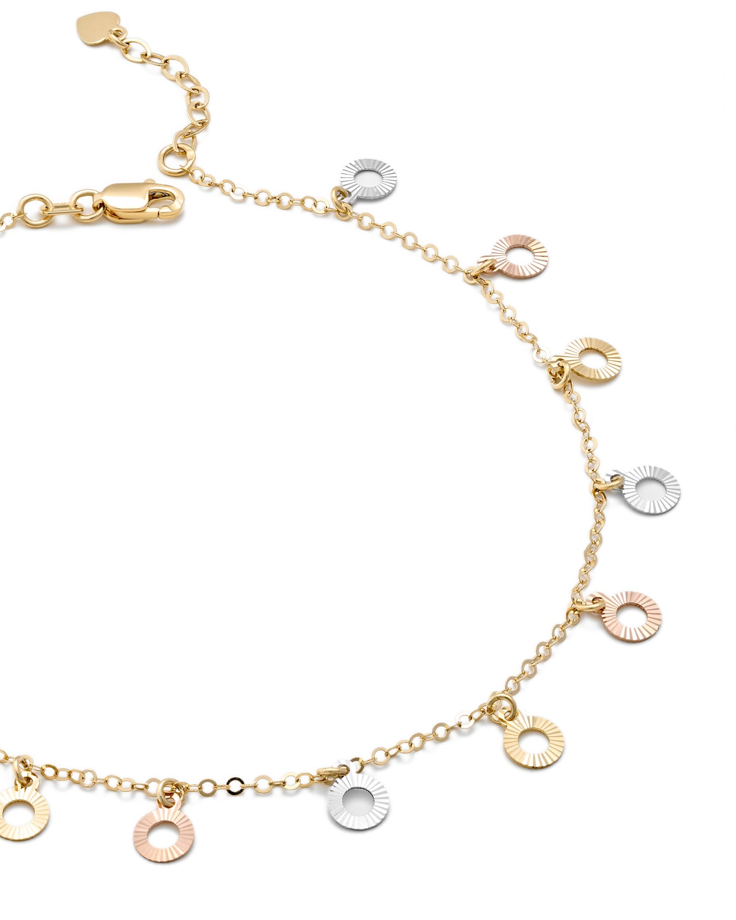 Charming Multi-Tone Dangle Charm Bracelet
