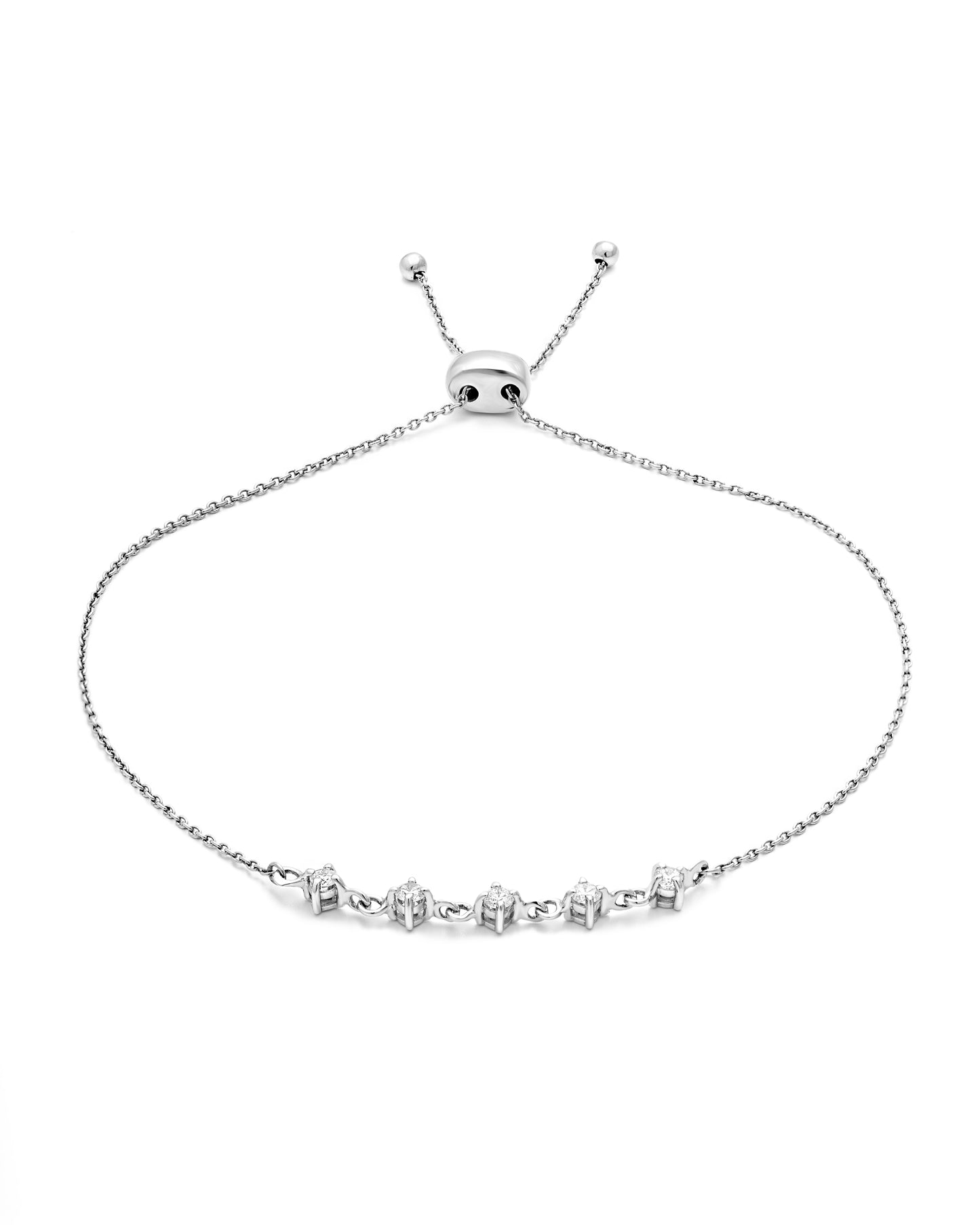 Sleek Adjustable Diamond Bar Bracelet