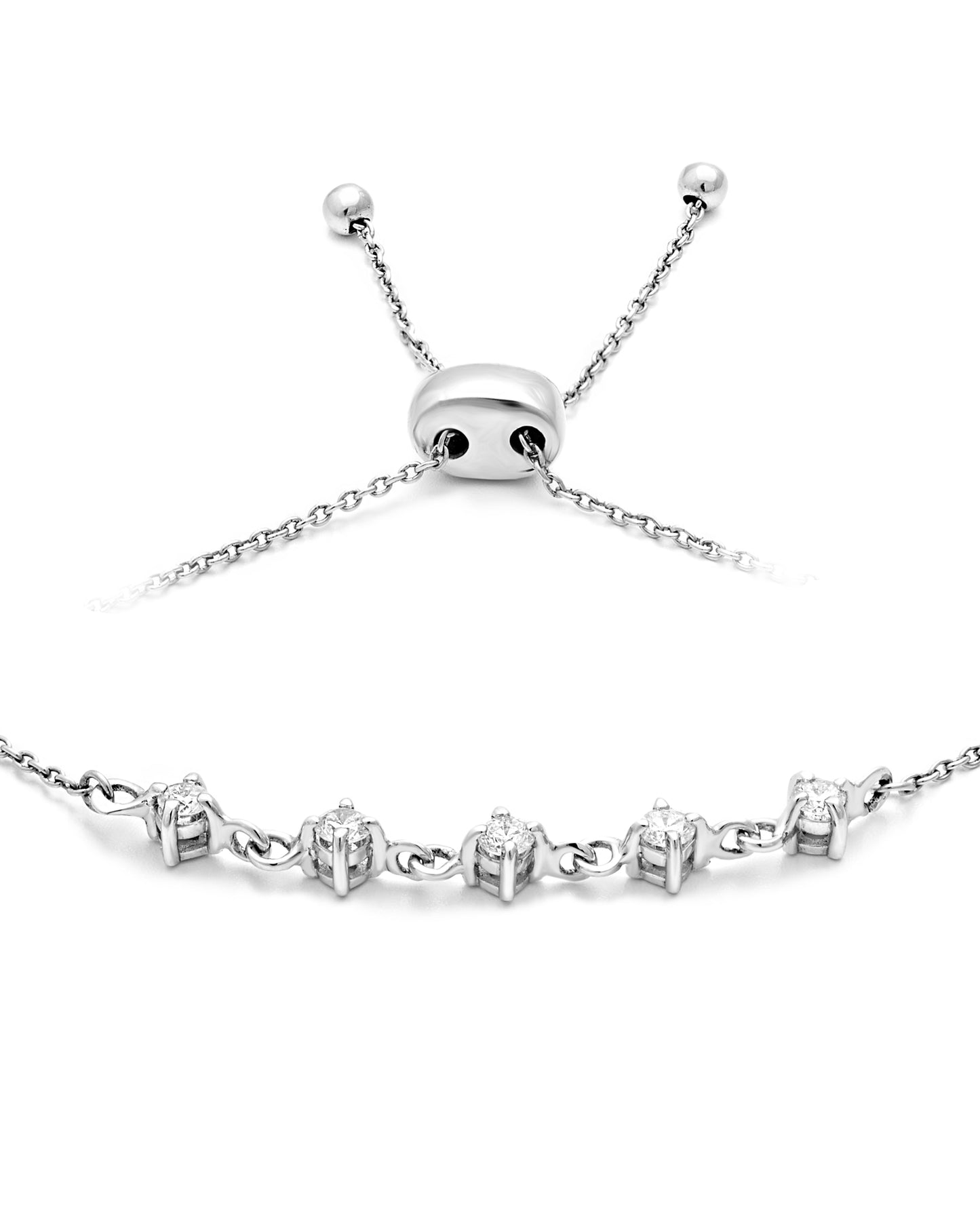 Sleek Adjustable Diamond Bar Bracelet