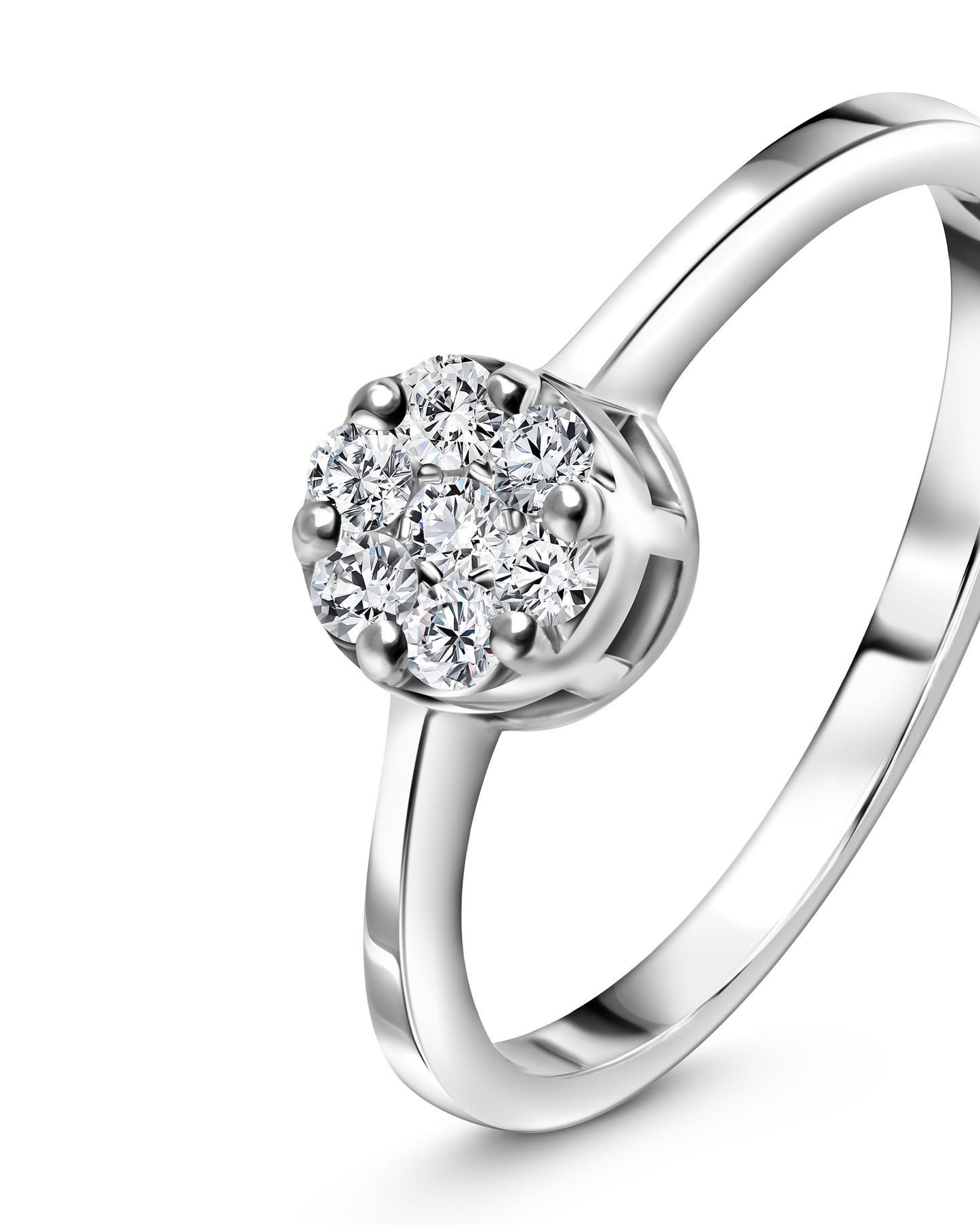 Vintage-Inspired Diamond Cluster Ring