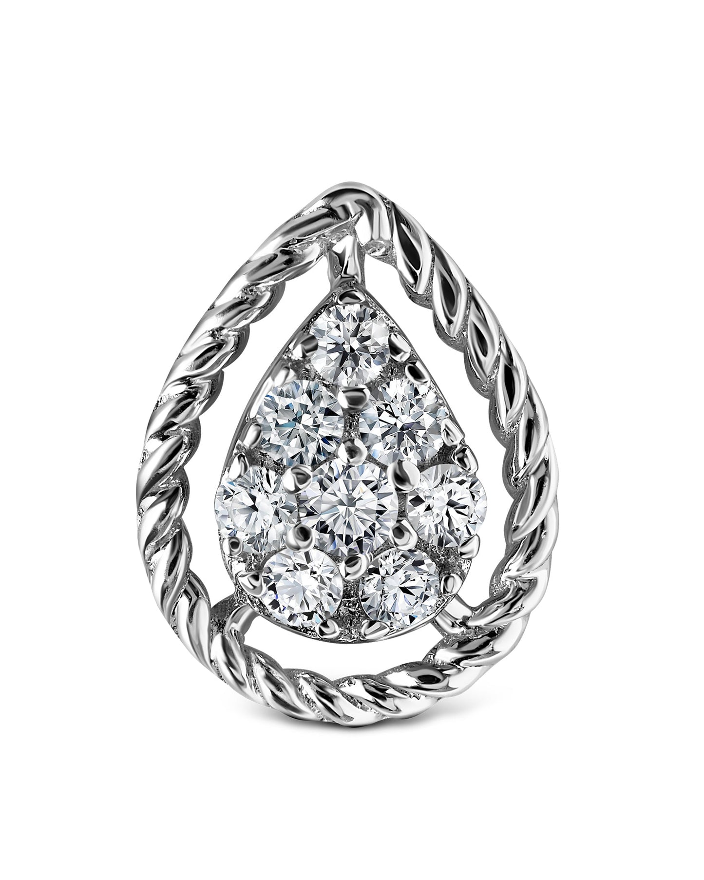 Pear-Shaped Diamond Drop Earrings