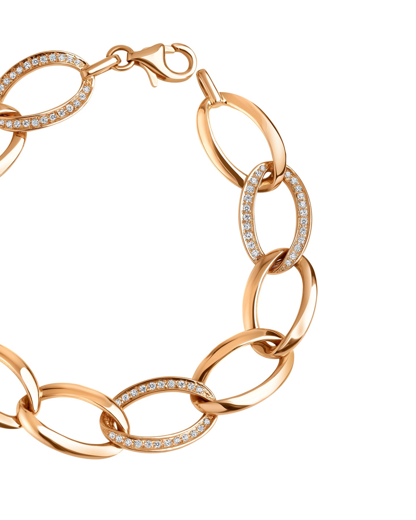 Gold Link Diamond Bracelet