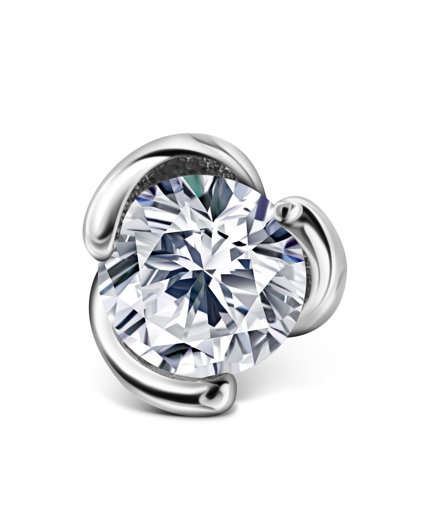 Twisted Diamond Stud Earrings