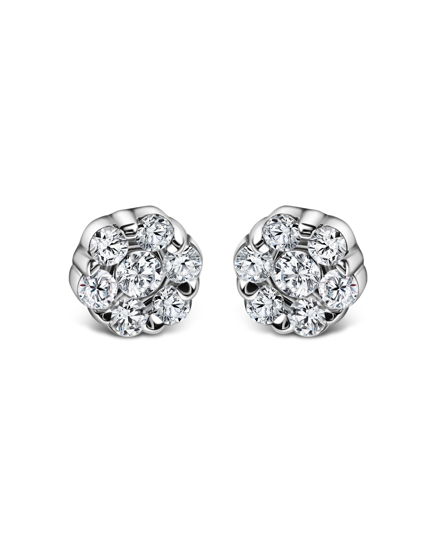Blossom Diamond Cluster Earrings