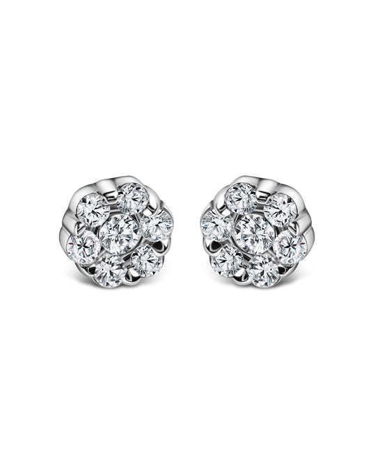 Blossom Diamond Cluster Earrings