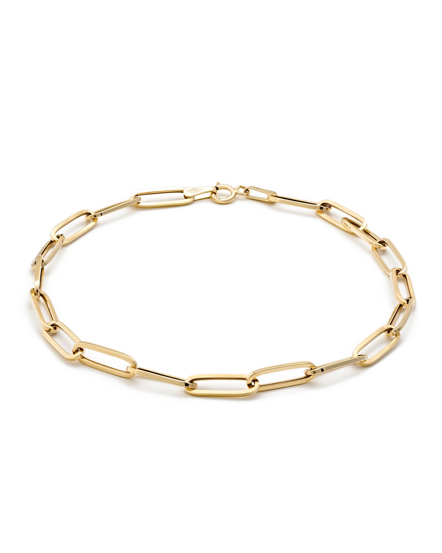 Gold Paperclip Chain Bracelet