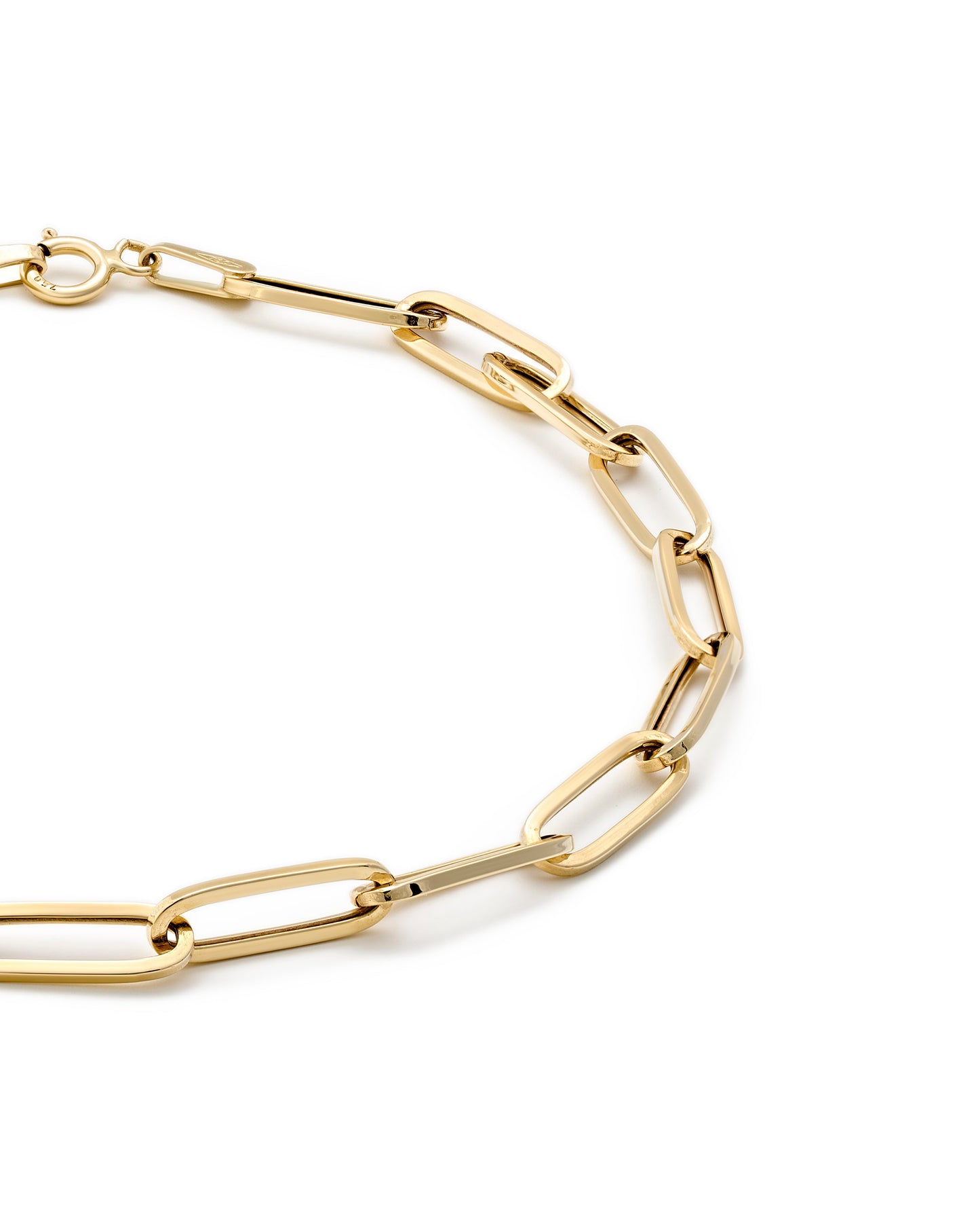 Gold Paperclip Chain Bracelet