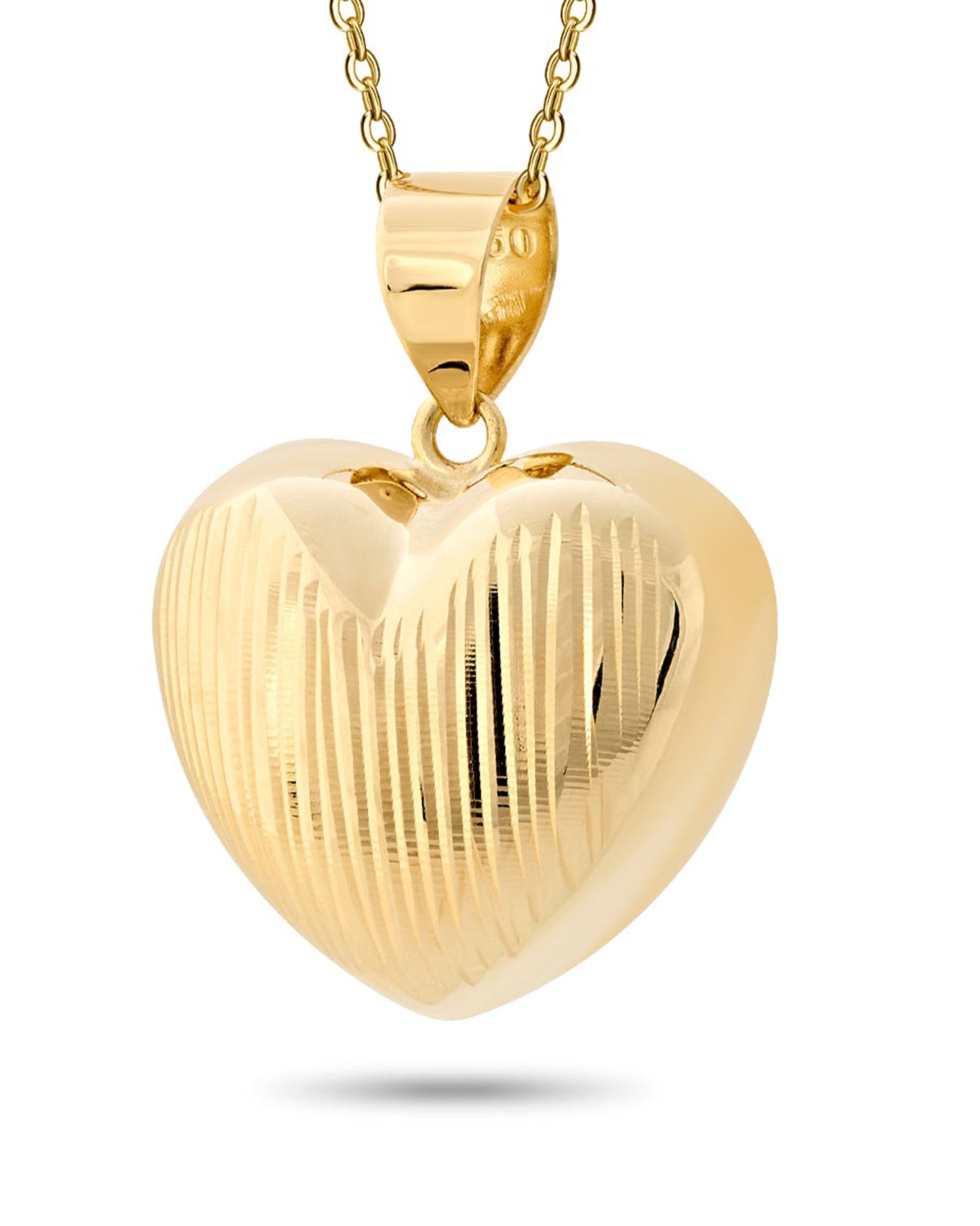 Gold Heart Pendant Necklace