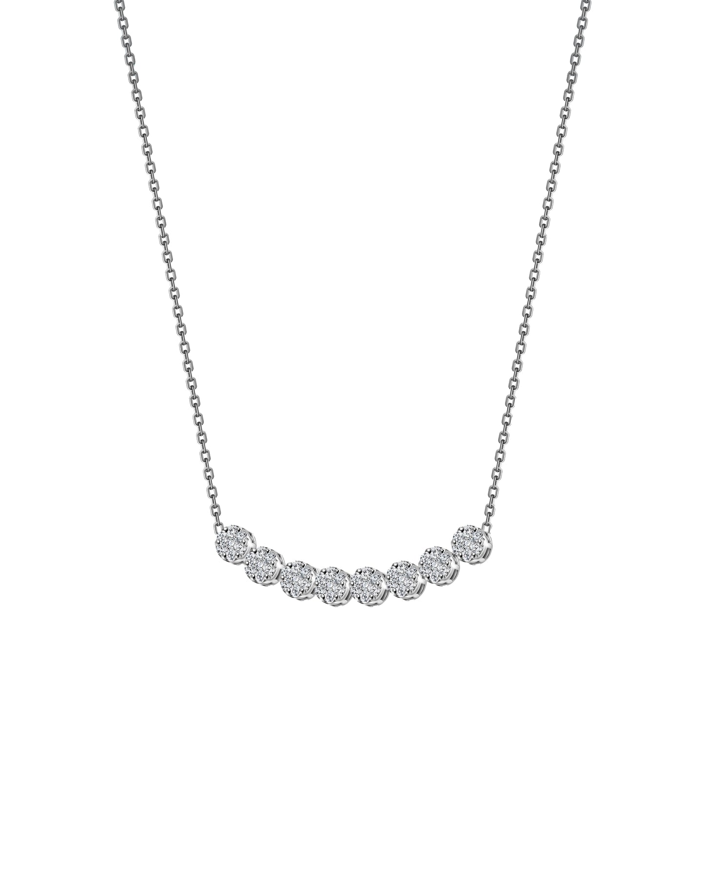 Seven-Stone Diamond Pendant Necklace
