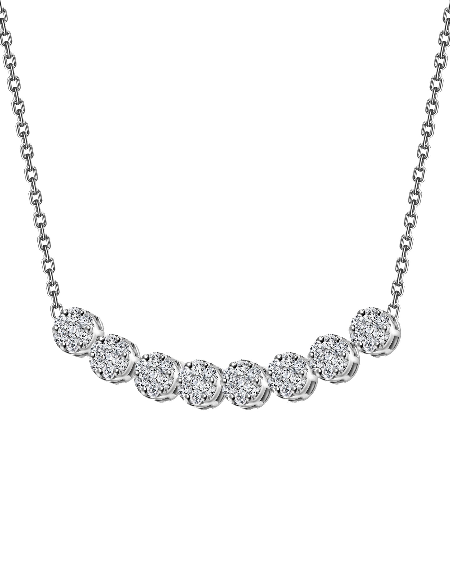 Seven-Stone Diamond Pendant Necklace