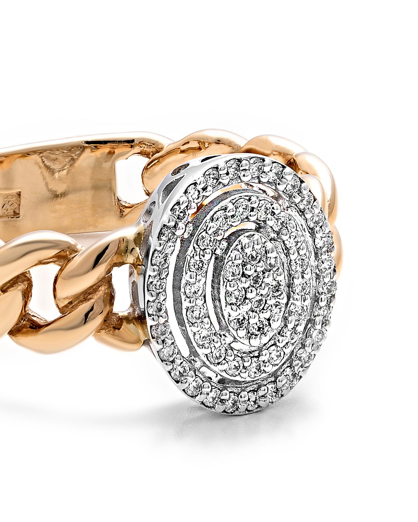 Chic Diamond Spiral Halo Ring