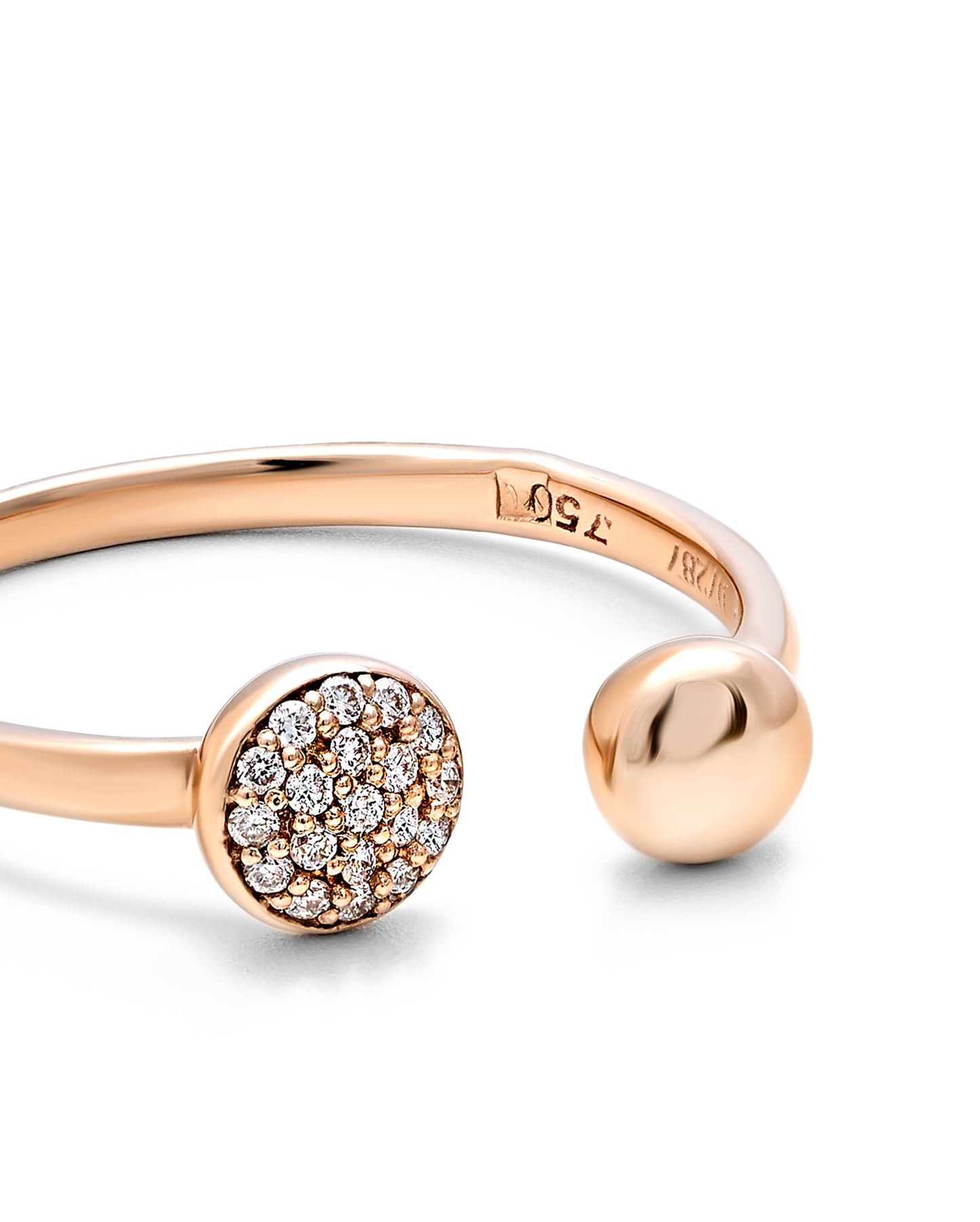 Modern Diamond Open Ring