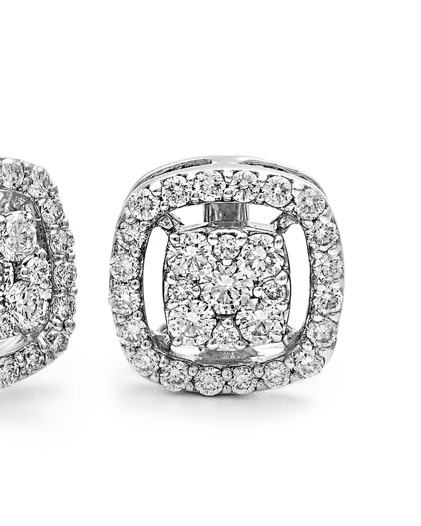 Classic Diamond Halo Stud Earrings