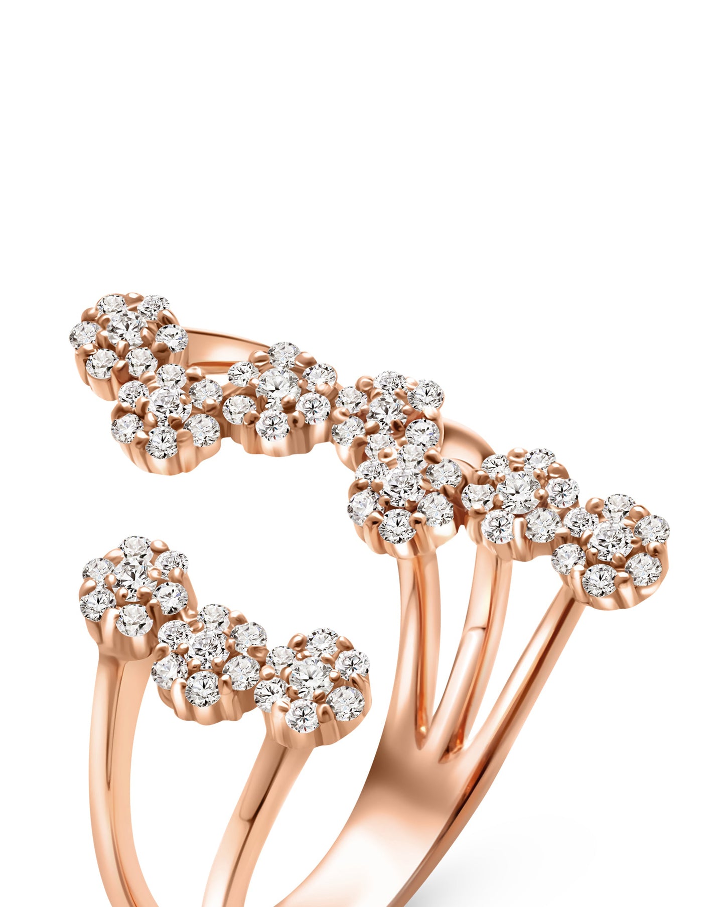 Floral Cluster Diamond Ring
