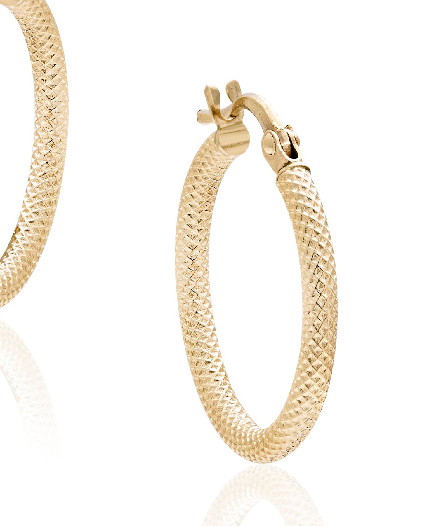 Woven Gold Hoop Earrings