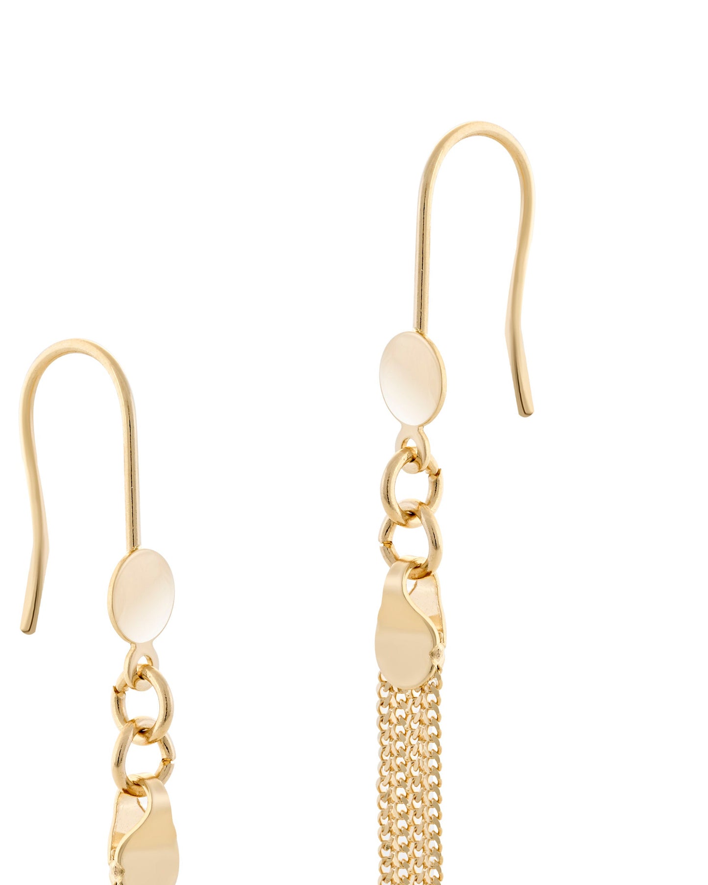 Elegant Gold Chain Drop Earrings