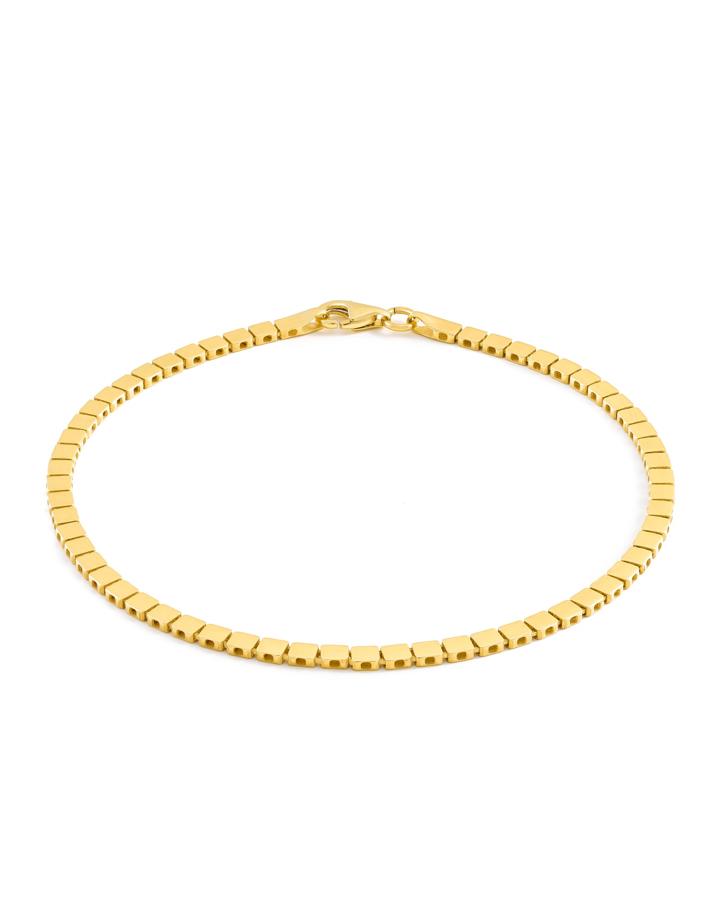 Sleek Gold Square Link Bracelet