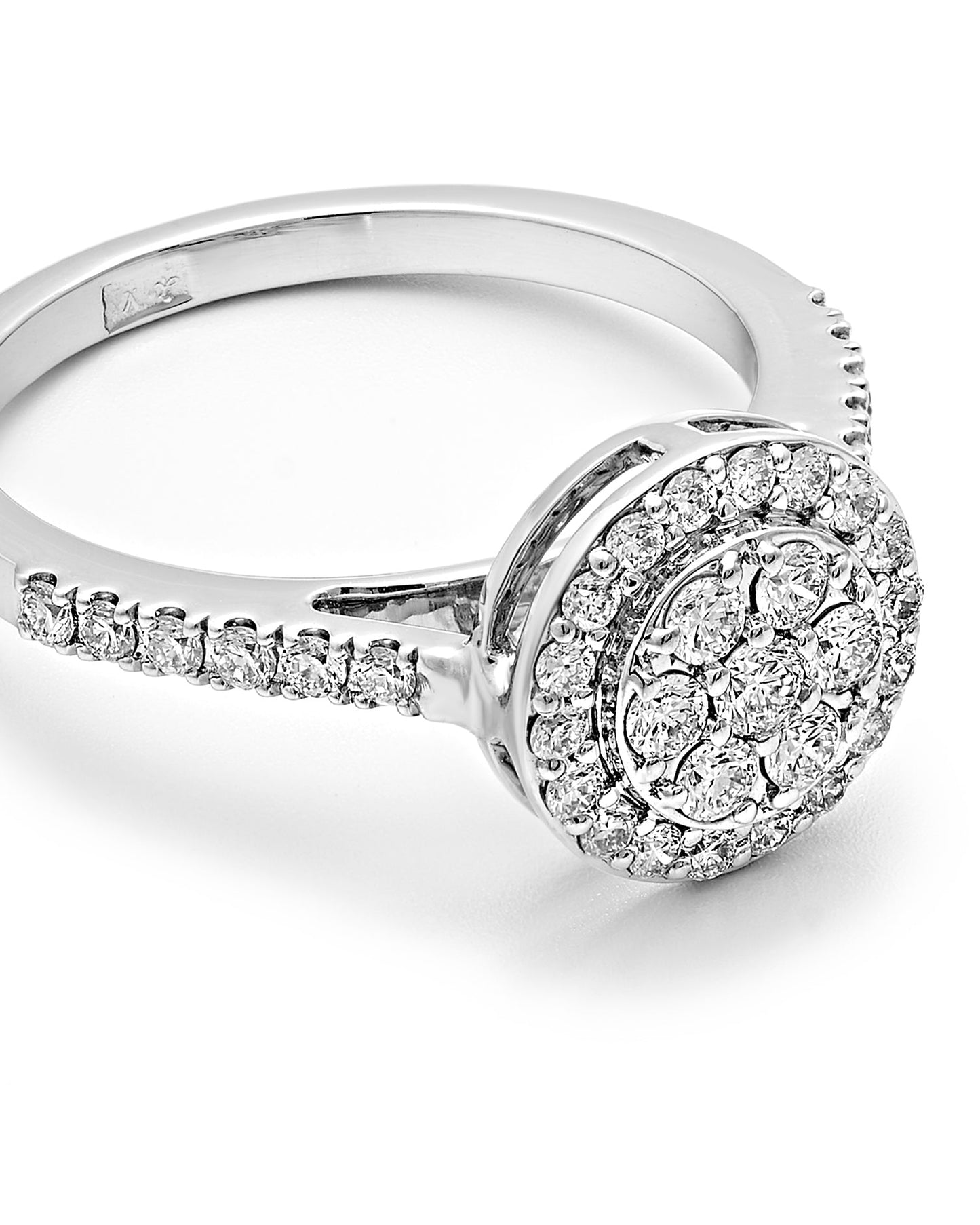 Exquisite Diamond Cluster Engagement Ring