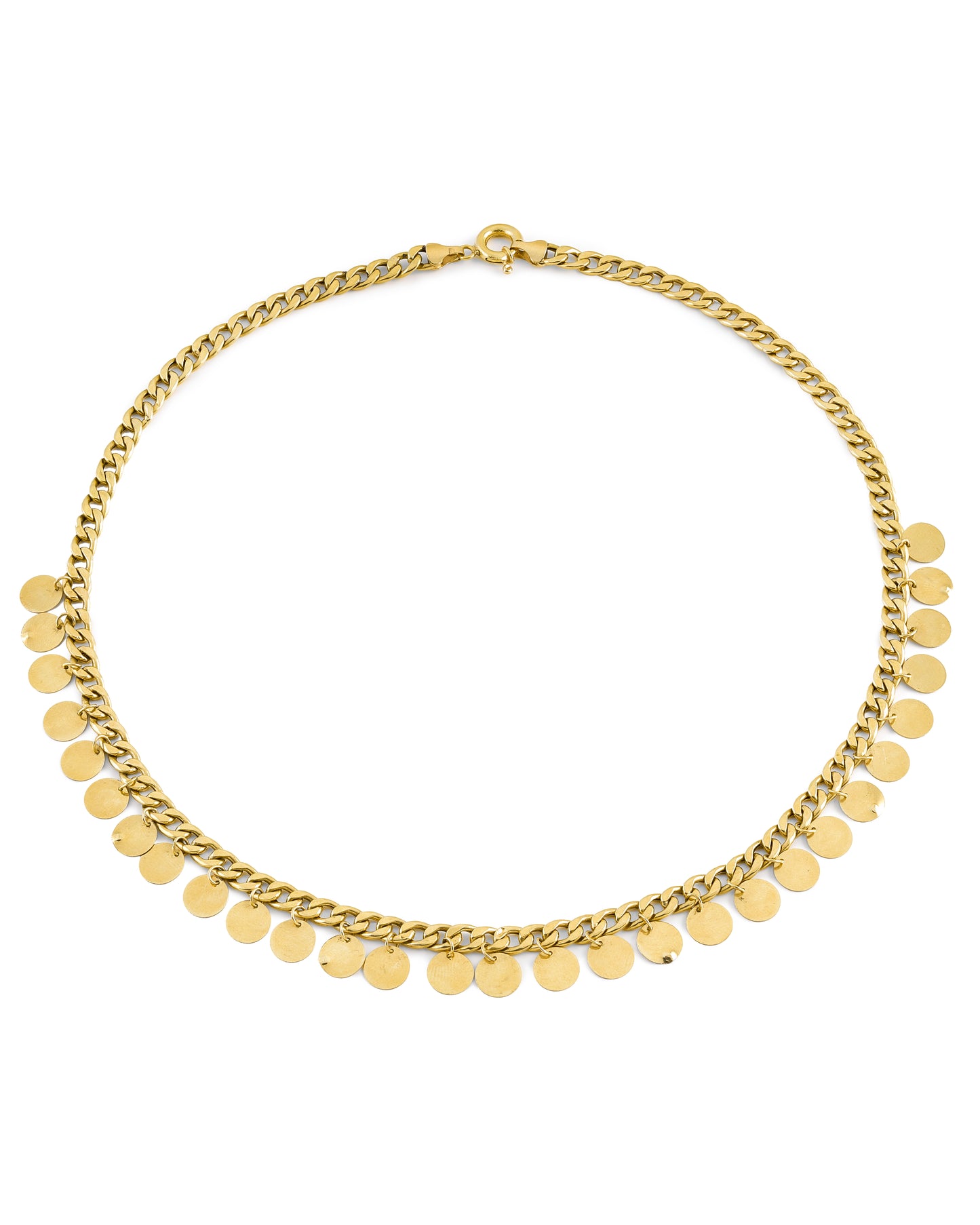Dainty Gold Disc Choker