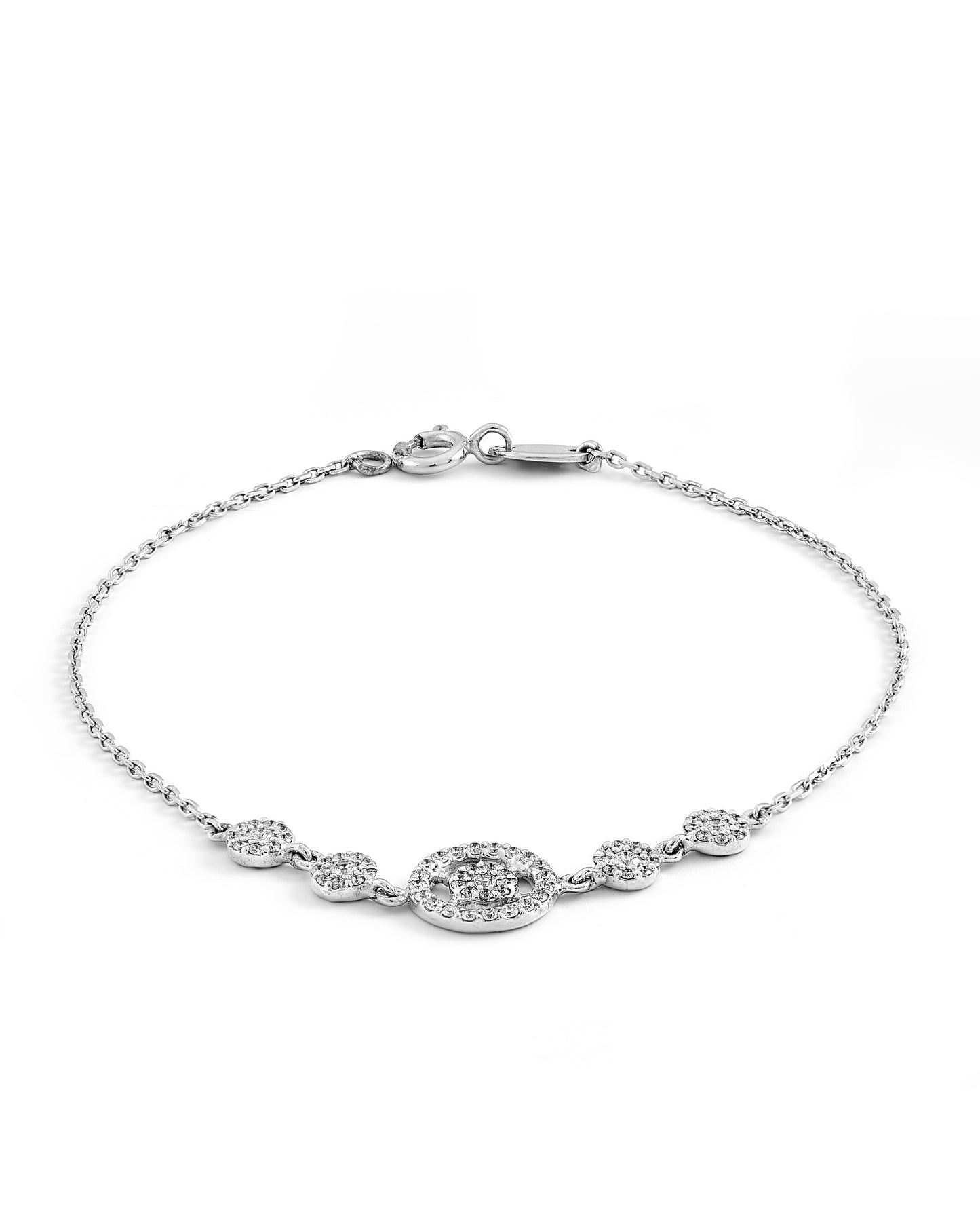 Sparkling Diamond Station Bracelet