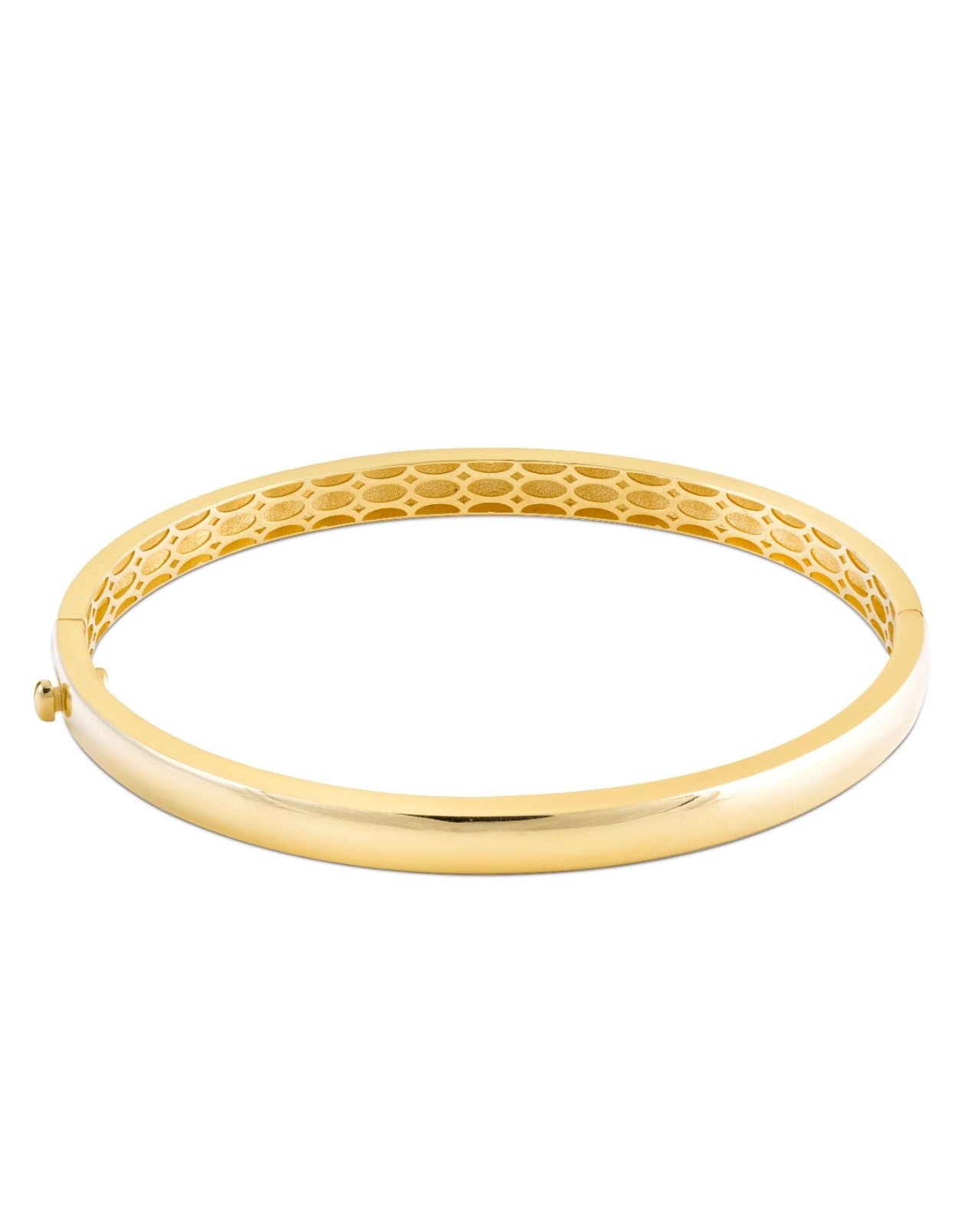 Honeycomb Gold Bangle