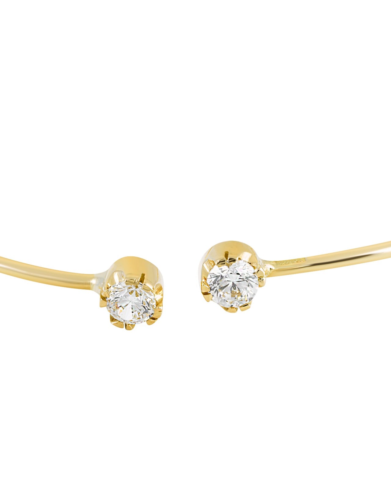 Gold and Diamond Twisted Cuff Bracelet