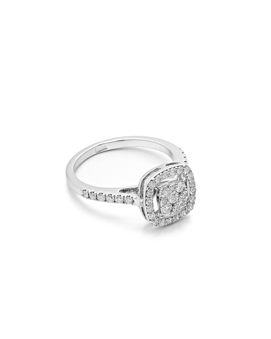 Elegant Halo Diamond Engagement Ring