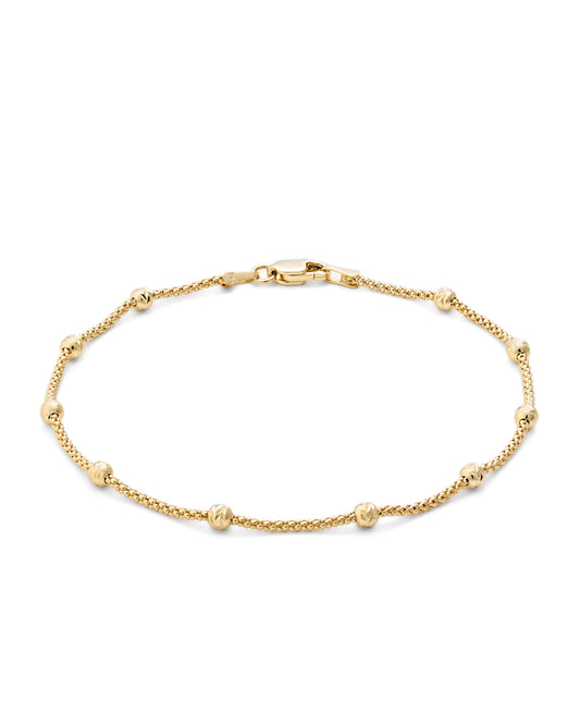 Delicate Beaded Gold Bracelet