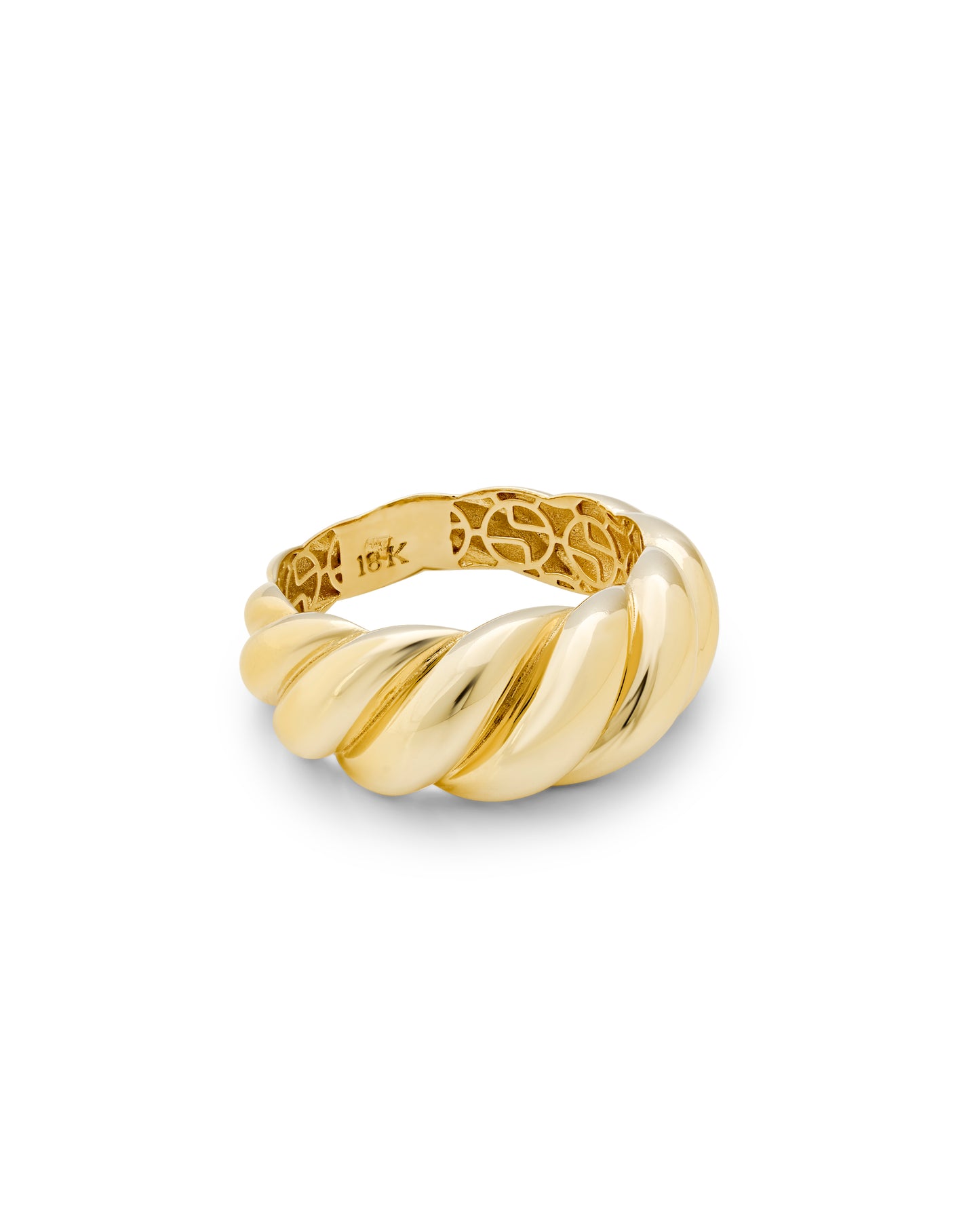 Sophisticated Twisted Gold Band Ring