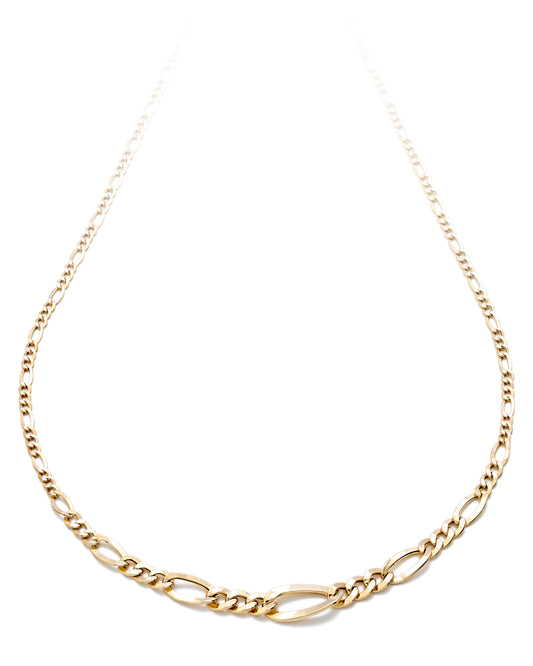 Sleek Oval Link Gold Necklace