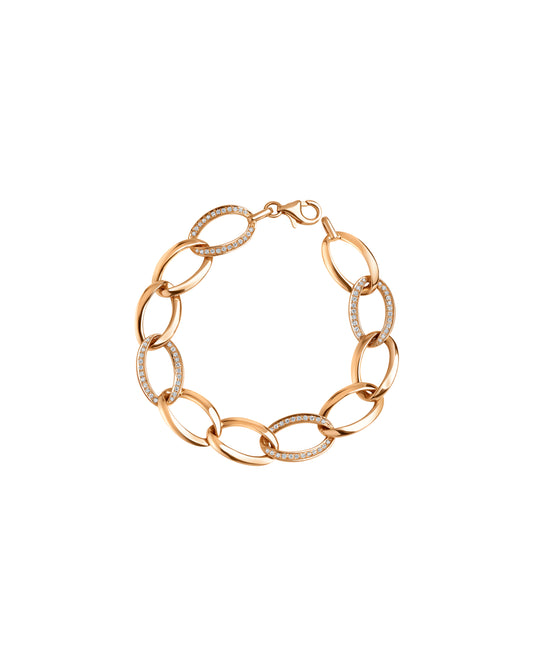 Gold Link Diamond Bracelet