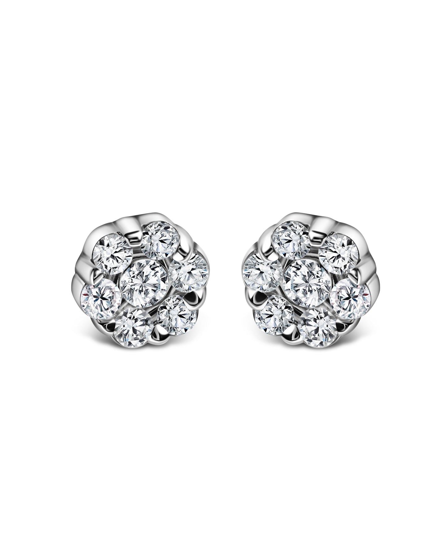 Blossom Diamond Cluster Earrings