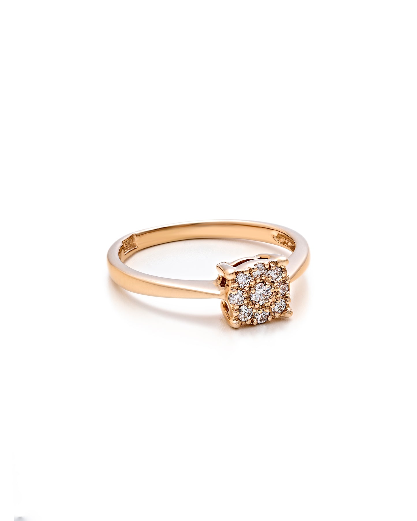 Classic Diamond Cluster Ring