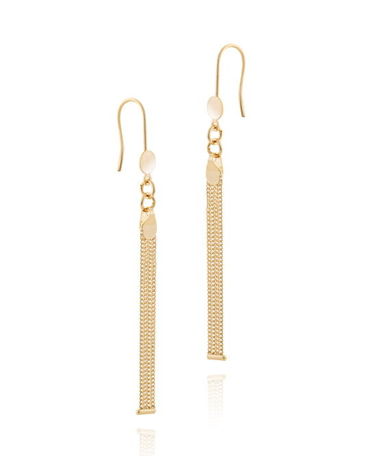 Elegant Gold Chain Drop Earrings